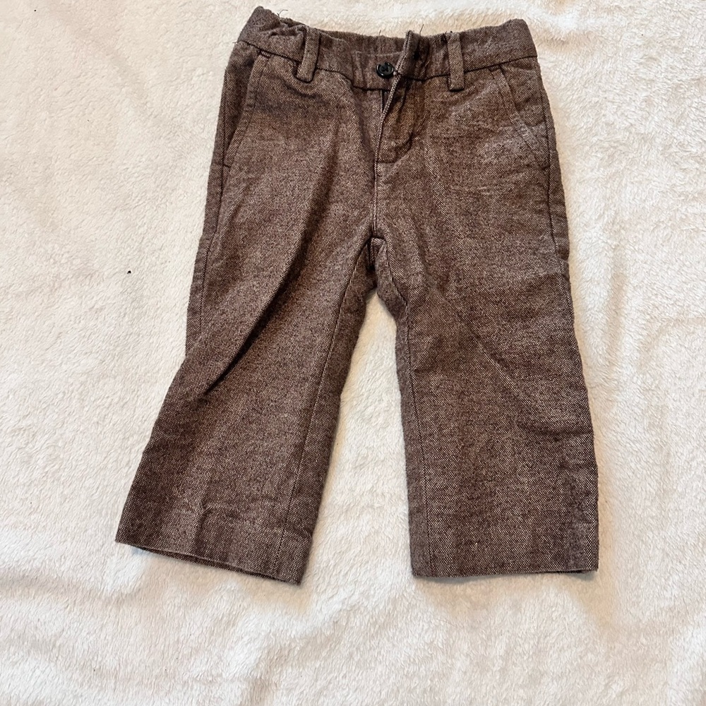 Janie and Jack Classic Brown Kids Trousers